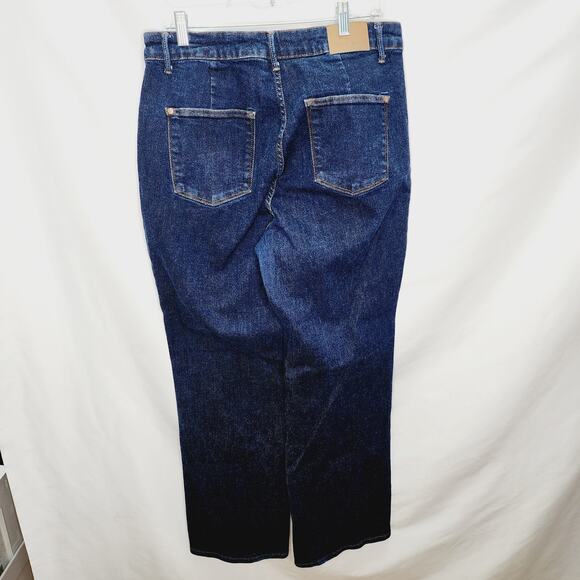 Judy Blue Dark Blue Curvy Darling High Rise Front Seam & Dart Wide Leg Jeans 16W - Picture 10 of 13